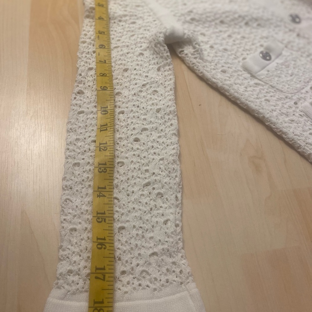 CHANEL 2011 Spring Open Crochet Knit Cardigan Jacket White - Picture 9 of 16